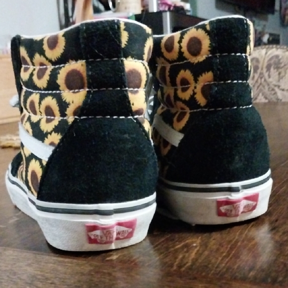 Vans Black and White Sunflower High-Tops - Picture 12 of 13
